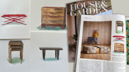 Watercolour Illustrations, featured in House & Garden, April 2024